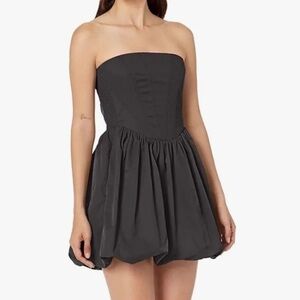 Amanda Uprichard Black Pompeo Dress